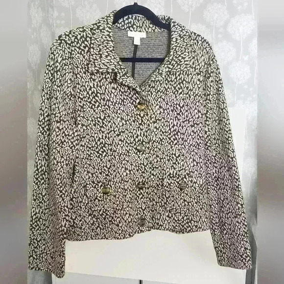 Charter club XL leopard print blazer - Picture 1 of 7